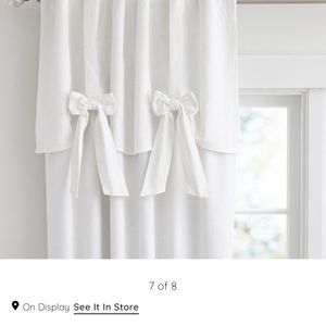 Pottery Bark Kids Evelyn Linen Blend Bow Valance Blackout Curtain Panel